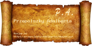 Przepolszky Adalberta névjegykártya